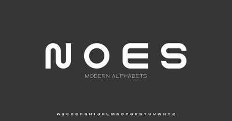 Modern Sports tech font typography. MINIMAL vector typeface for a company. Minimal gaming fonts for logo design.