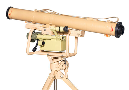 Portable anti-aircraft missile system. Beige MANPADS.