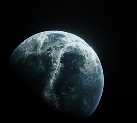 Planet, space, 3d illustration, 3d rendering