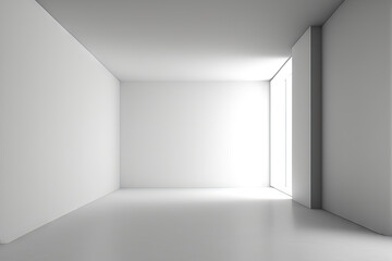 Image of a modern, bright interior. Generative AI