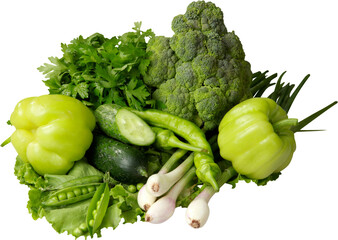 Assorted green vegetables