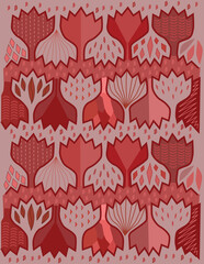 Red/Pink Flower Pattern