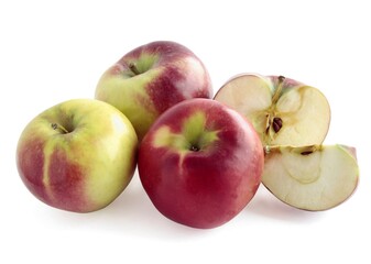 tasty,sweet colorful apples close up isolated