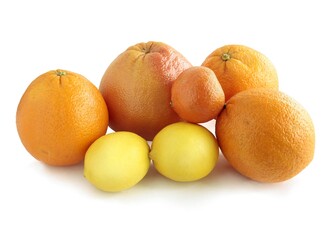 sweet and juicy citrus fruits close up