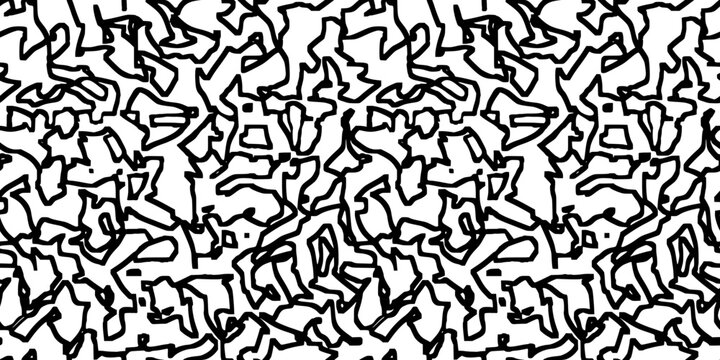Abstract contours seamless pattern vector