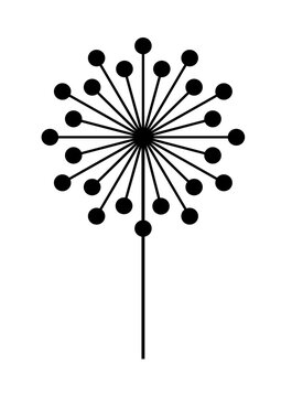 abstraktes bild einer bl&uuml;te in form einer dolde