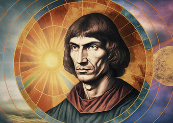 Nicolaus Copernicus (1473-1543),Polish Renaissance astronomer, Generative AI