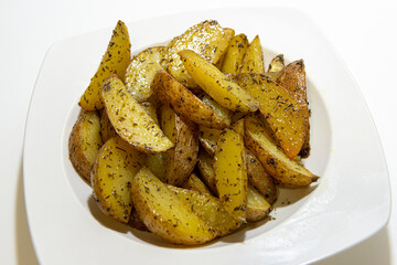 patatas fritas en gajos  patatas gajos horno