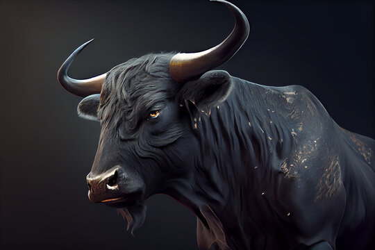 Angry Black Bull. Generative AI