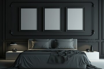 A Modern Black Bedroom Design