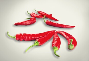 Red hot Chili pepper on the desk