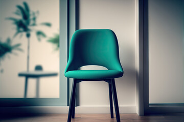 looking for a new employment opening. Search bar at the office chair is empty. Concept for recruitment. Generative AI