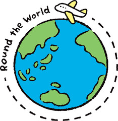 環境_地球_旅行_飛行機3_Round the World