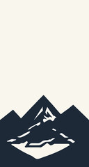 a picture of a mountain , a minimalist painting , minimalism, minimalist, minimalistic