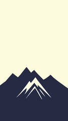 picture of a mountain , a minimalist painting , minimalism, minimalist, minimalistic