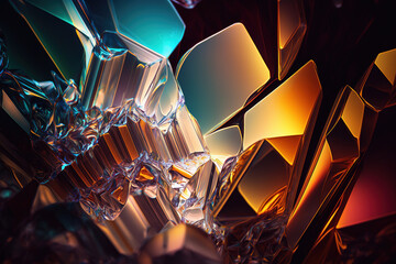 crystal abstract background.Generative Ai