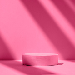 Podium 3D background and podium for advertising and displaying the product and shadow diagonal. Minimal abstract background with copy space. High quality photo
