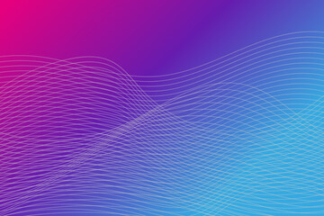 Modern colorful gradient background with wavy lines. Blue and pink geometric abstract background for presentation. Vector