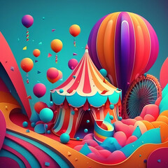 Colorful Carnival Background