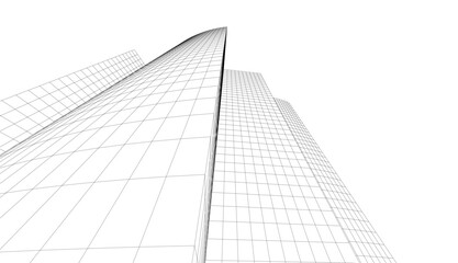Fototapeta premium Abstract architecture 3d illustration