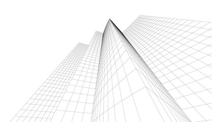 Fototapeta na wymiar Abstract architecture 3d illustration