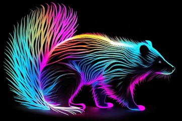 Skunk Multi Color Style Generative AI