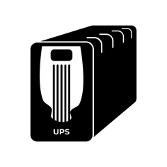 UPS uninterruptible power supply icon vector illustration in trendy simple design style. Editable graphic resources for many purposes.