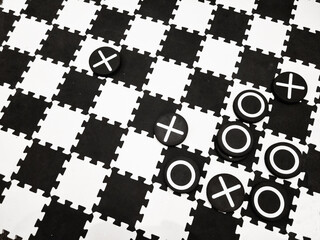 Checkerboard With Xs and Os