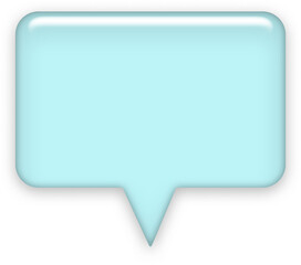 Light Blue 3D Speech Bubble