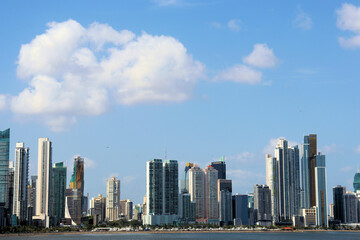 Fototapeta na wymiar Panorama city panama, skyscrapers and buildings in panama