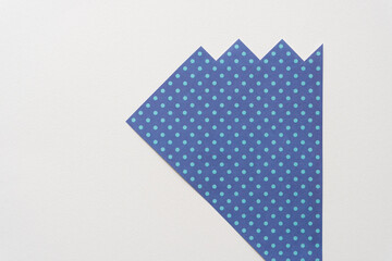 isolated cut scrapbook paper shape with spots on blank paper