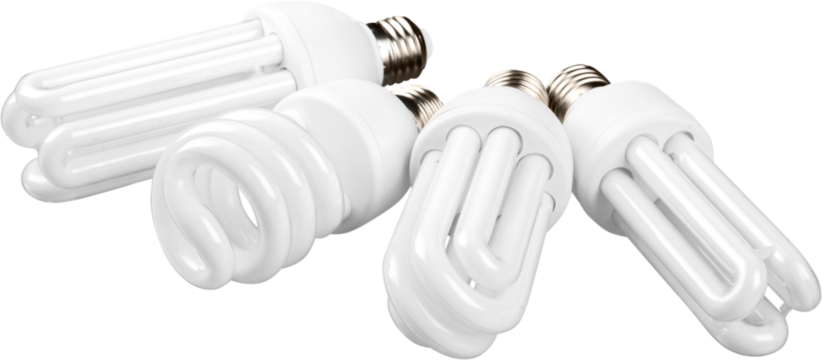 Four Energy Efficient Bulbs - Isolated