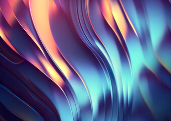 Abstract fractal background with waves. Generative AI