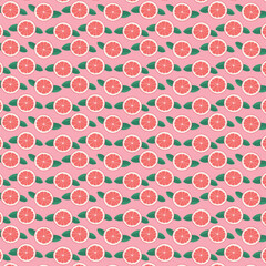 Motif harmonieux d'oranges et de feuilles