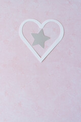 heart with star on the wall