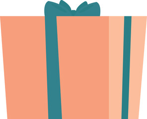 Gift box icon. Flat illustration of gift box icon for web design