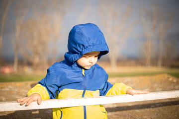 child playing in the park