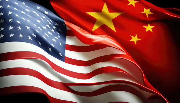 USA / China / Relations / Conflict / Flags