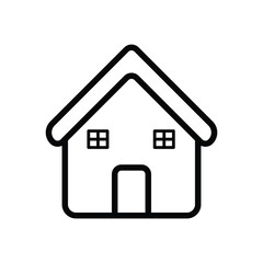 house vector line art illustration, nice little hut vector, home vector icon