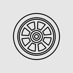 Car Wheel flat vector icon. trendy style illustration on white background 