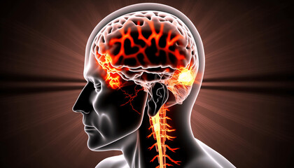 Migraine Pain Relief. Medical Concept. Generative AI.