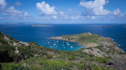 Views from Colombier in the west of the French Caribbean island of St Barth (Saint Barthelemy)