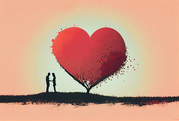 Valentine's day romantic couple