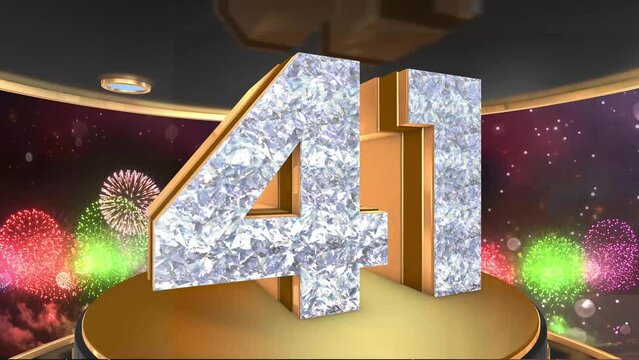41st birthday animation in gold and diamonds with fireworks background, 
Animated 41 years Birthday Wishes in 4K 
