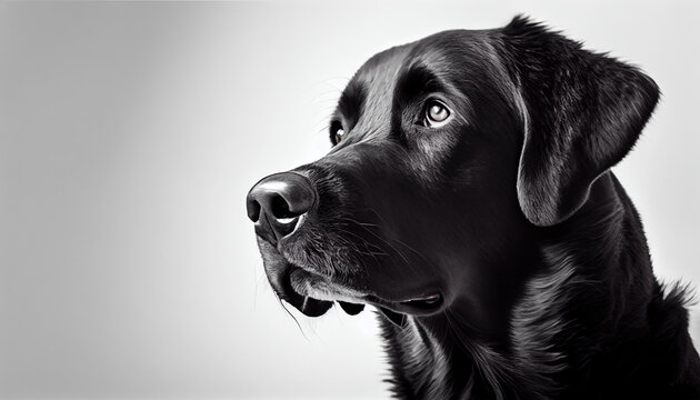 black labrador dog - Digital  illustration background 