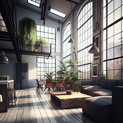  Modern industrial style home interior project