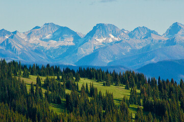 Mountains over the meadow