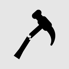 Broken Hammer flat vector icon. trendy style illustration on white background..eps