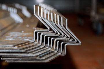 Product made of bent sheets of metal that is ready to be used. Bending the sheet metal on the...