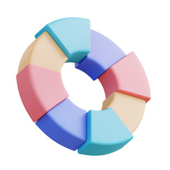 Obraz premium 3D illustration circle color palette